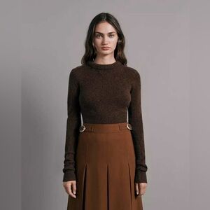Rag & Bone brown Pierce Slim Crew cashmere Sweater